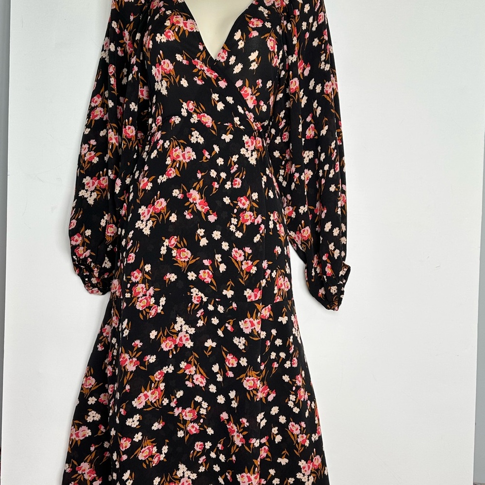 A.L.C. Maxi Dress, Silk, Flowy, Floral, Wrap, Luxury Boho, 70’s inspired, 4 US